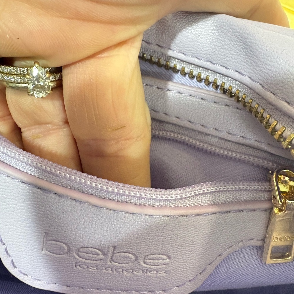 NWT  Quilted Rhinestone Crossbody Bag
Gold Chain Strap purse #minimalist#lilac - Picture 5 of 7